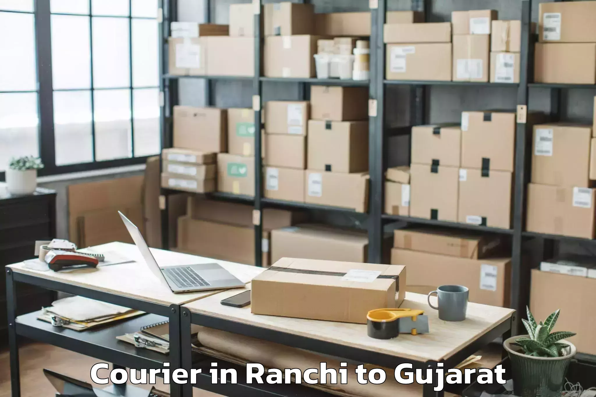 Book Ranchi to Thasra Courier Online